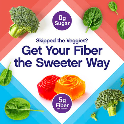 Fiber Well Sugar Free Fiber Gummies - Berry & Peach, 90 Count